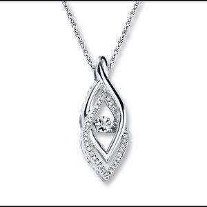 Diamond Accents Sterling Silver Necklace **NWT**